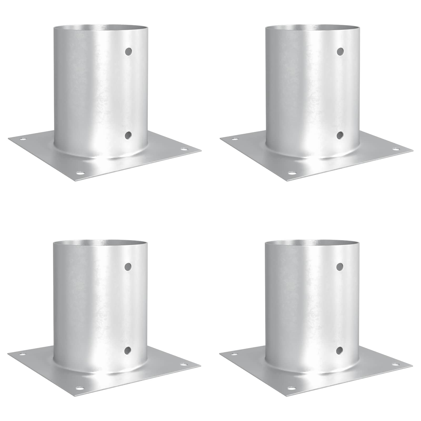 Ancora rotonda per terreno 4 pcs Argento 18 x 18 x15 cm Metallo