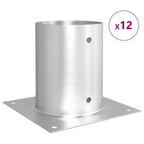 Ancora rotonda per terreno 12 pcs Argento 18 x 18 x15 cm