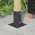 Ancora rotonda per terreno 4 pcs Antracite 15 x 15 x 15 cm
