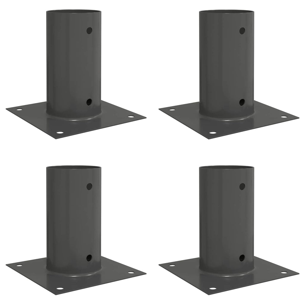 Ancora rotonda per terreno 4 pcs Antracite 15 x 15 x 15 cm