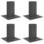 Ancora rotonda per terreno 4 pcs Antracite 15 x 15 x 15 cm