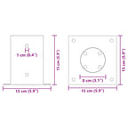 Ancora rotonda per terreno 4 pcs Antracite 15 x 15 x 15 cm