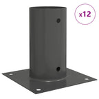 Ancora rotonda per terreno 12 pcs Antracite 15 x 15 x 15 cm
