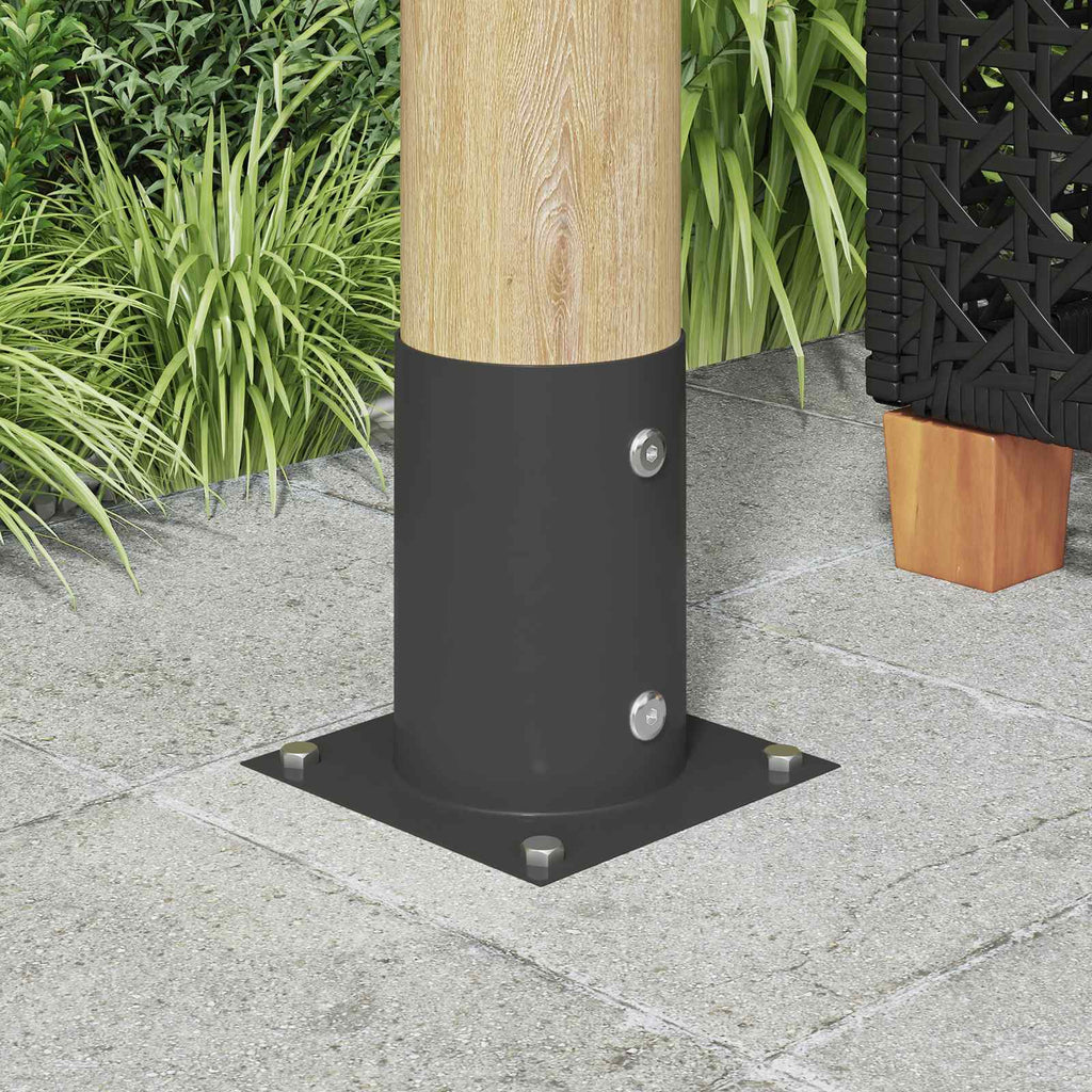 Ancora rotonda per terreno 4 pcs Antracite 15 x 15 x 15 cm
