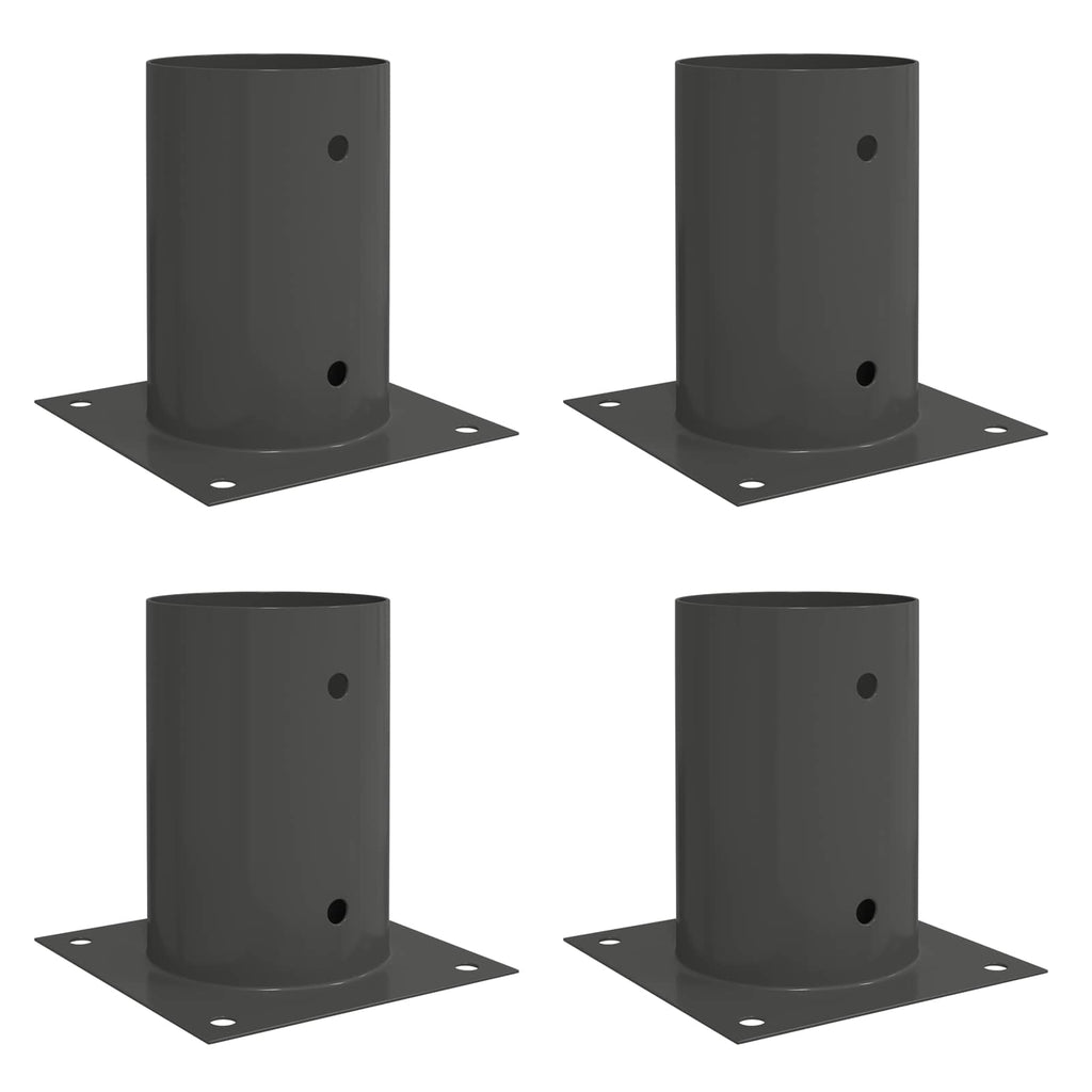 Ancora rotonda per terreno 4 pcs Antracite 15 x 15 x 15 cm