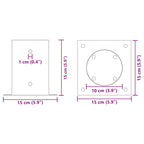 Ancora rotonda per terreno 4 pcs Antracite 15 x 15 x 15 cm