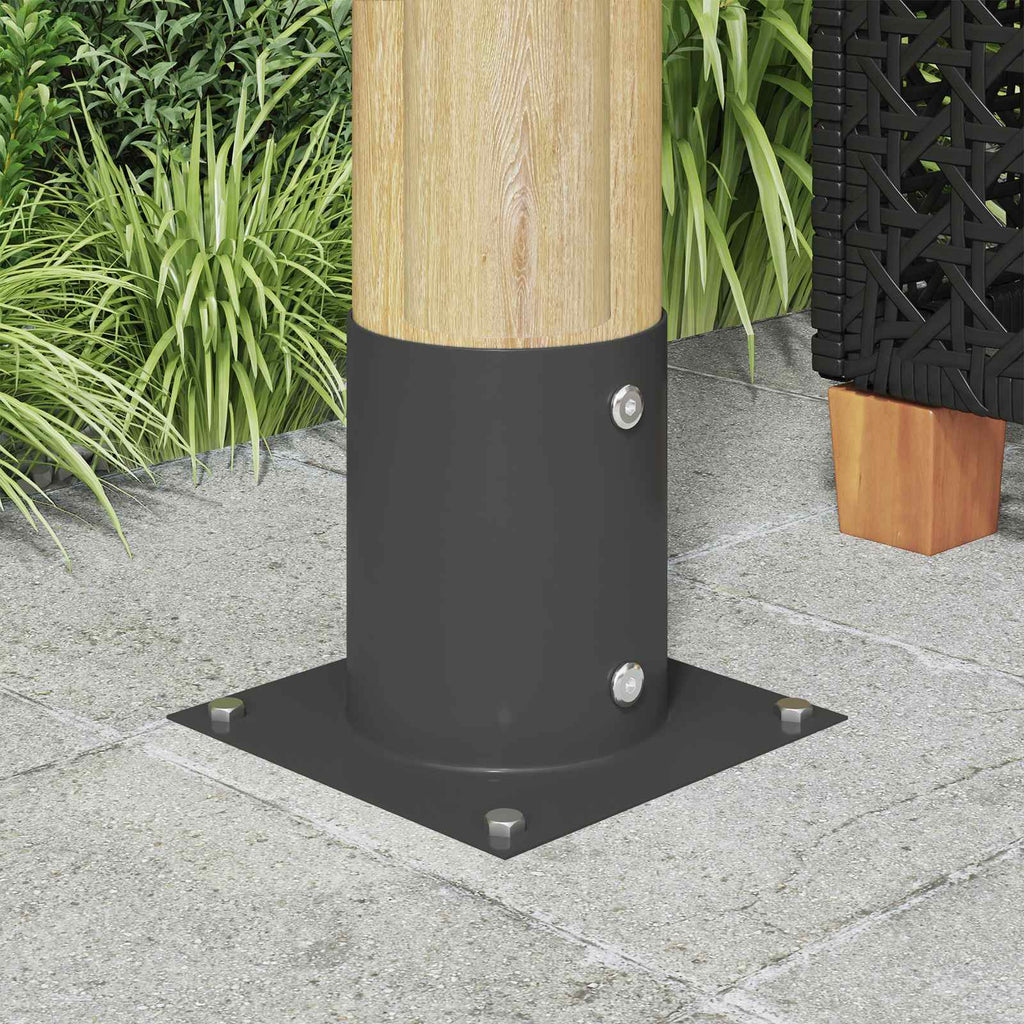 Ancora rotonda per terreno 4 pcs Antracite 18 x 18 x15 cm