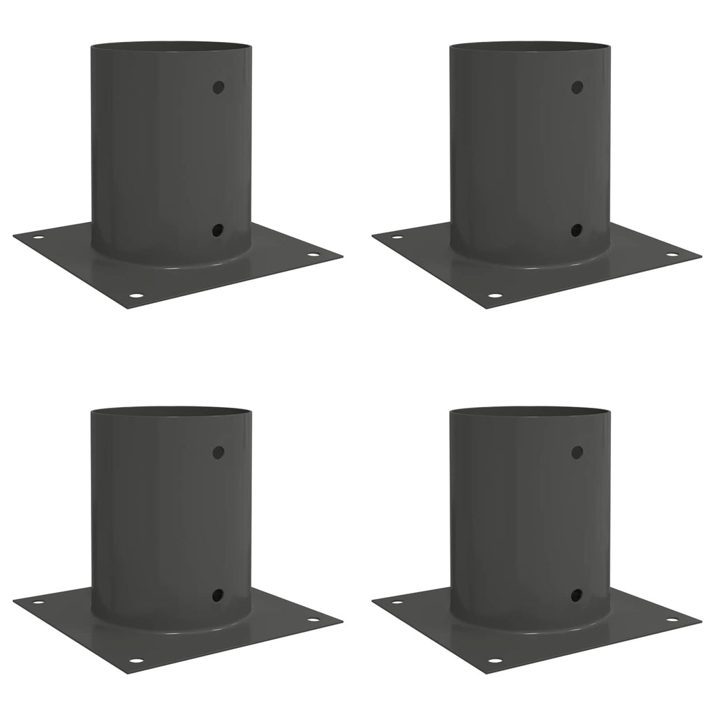 Ancora rotonda per terreno 4 pcs Antracite 18 x 18 x15 cm