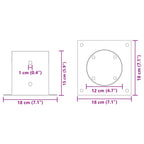 Ancora rotonda per terreno 4 pcs Antracite 18 x 18 x15 cm