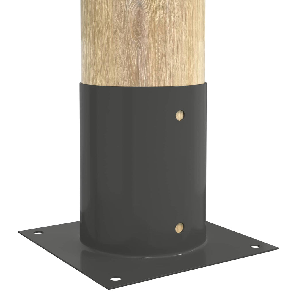 Ancora rotonda per terreno 12 pcs Antracite 18 x 18 x15 cm
