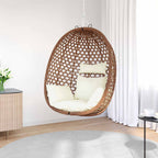 Sedia a uovo sospesa senza supporto polyrattan