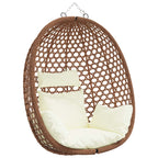 Sedia a uovo sospesa senza supporto polyrattan
