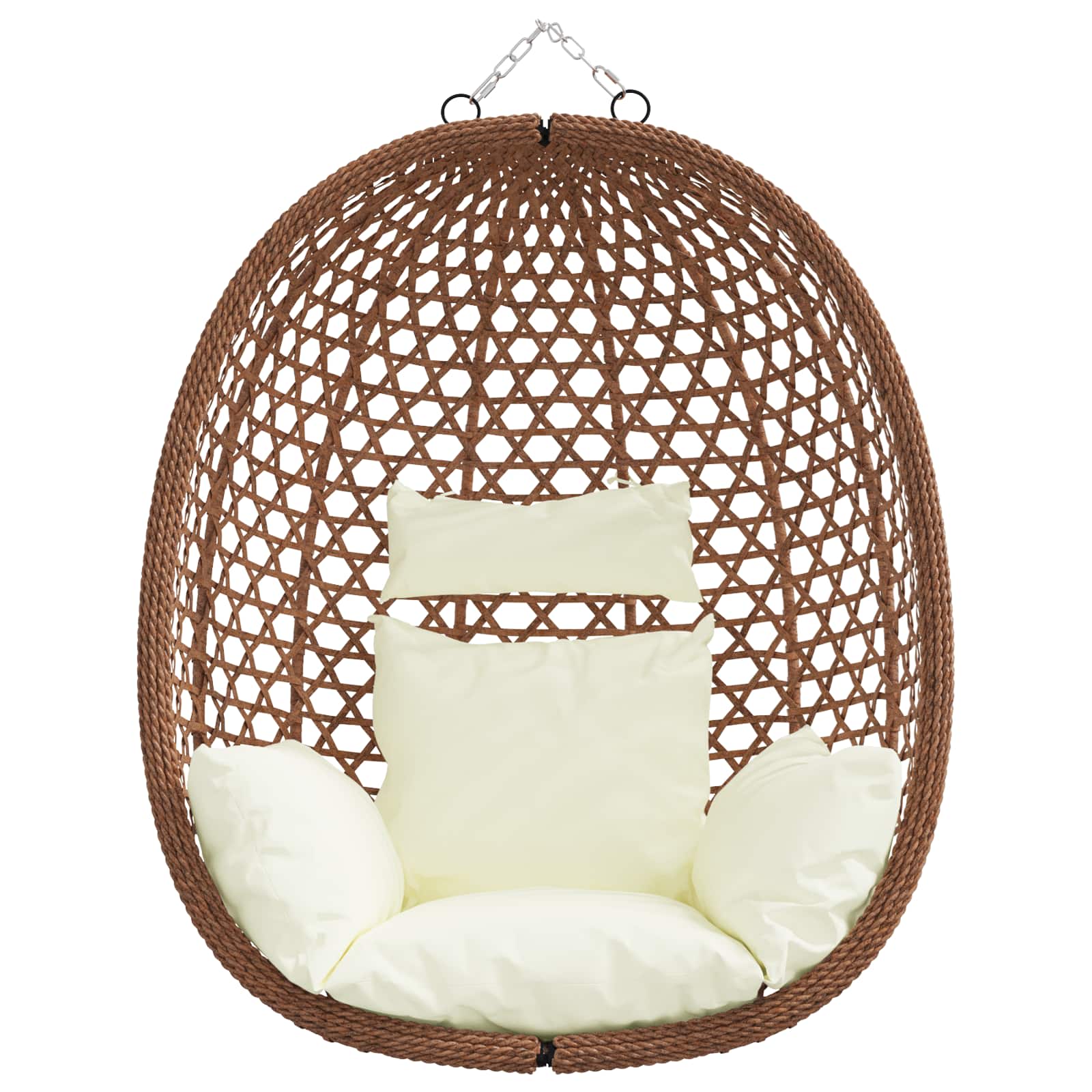 Sedia a uovo sospesa senza supporto polyrattan
