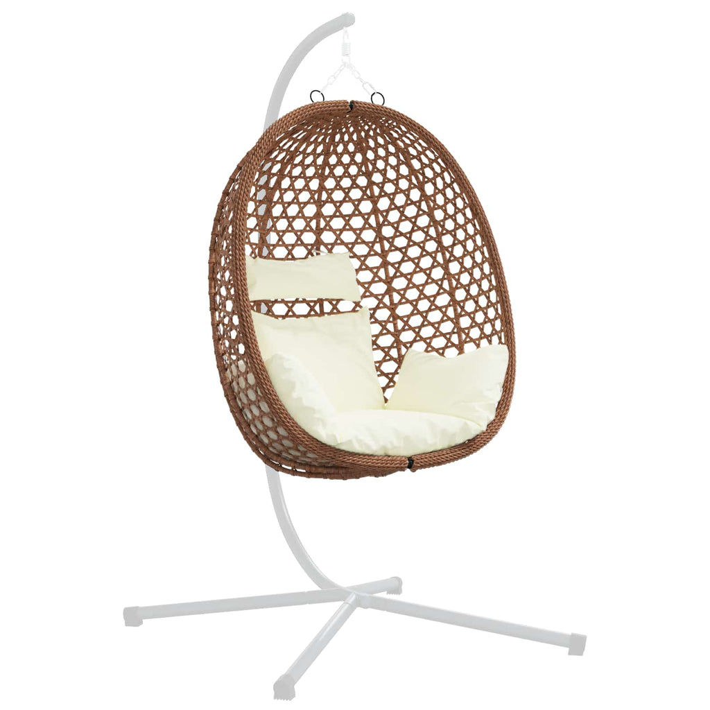 Sedia a uovo sospesa senza supporto polyrattan