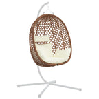 Sedia a uovo sospesa senza supporto polyrattan