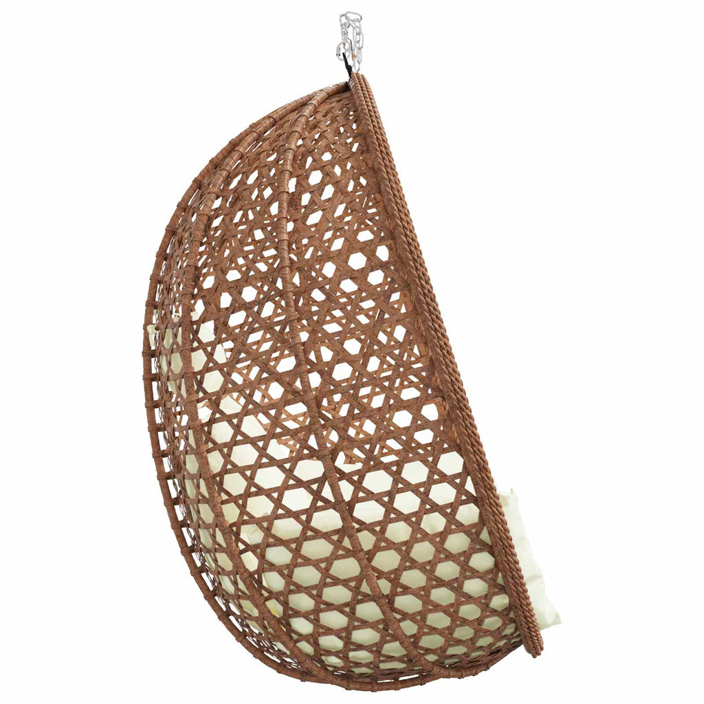 Sedia a uovo sospesa senza supporto polyrattan