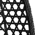 Sedia a uovo sospesa senza supporto Antracite e Nero polyrattan