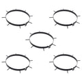 Morsa per Aeratore del Prato con Punti 5 pcs Nero Ø 320 mm