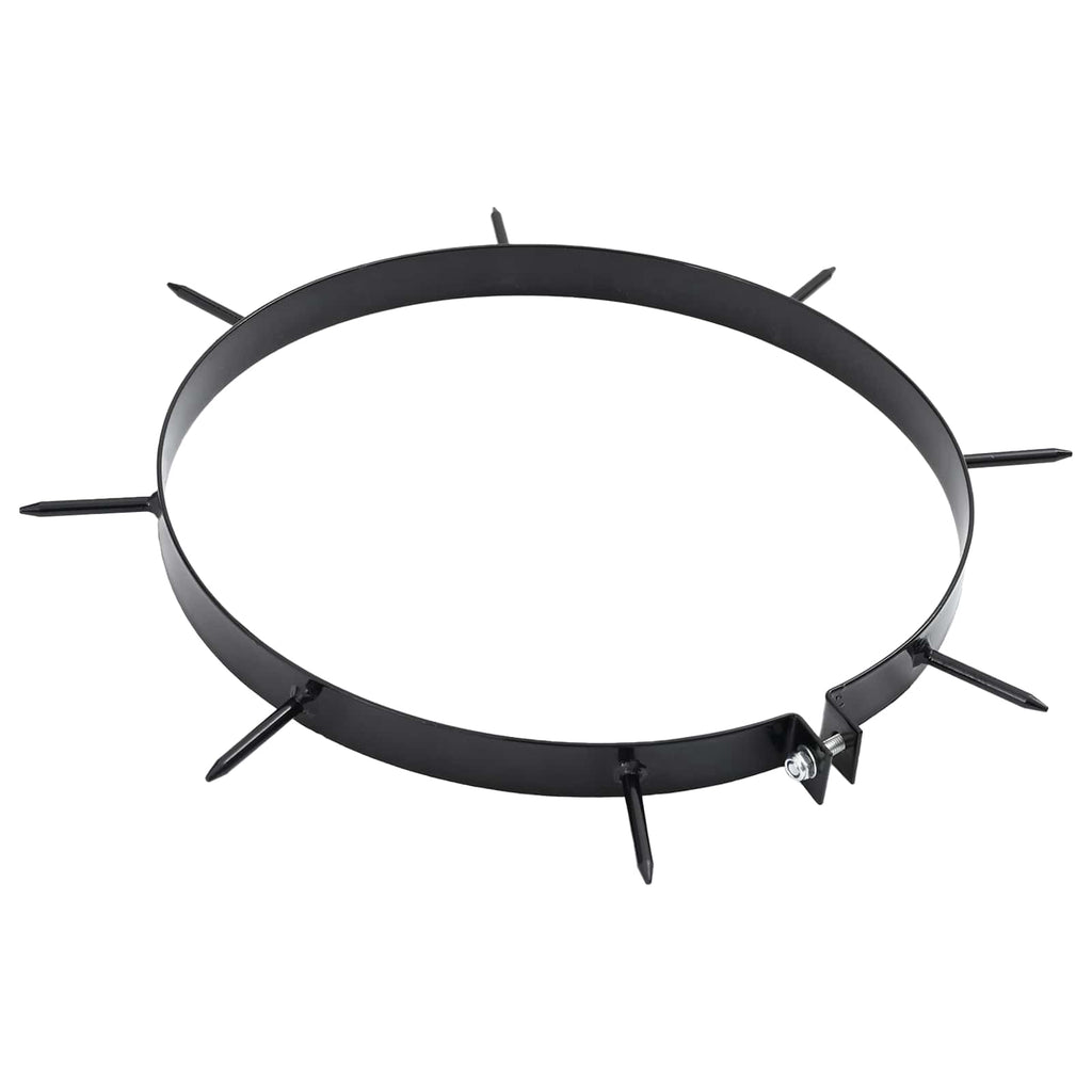 Morsa per Aeratore del Prato con Punti 5 pcs Nero Ø 320 mm