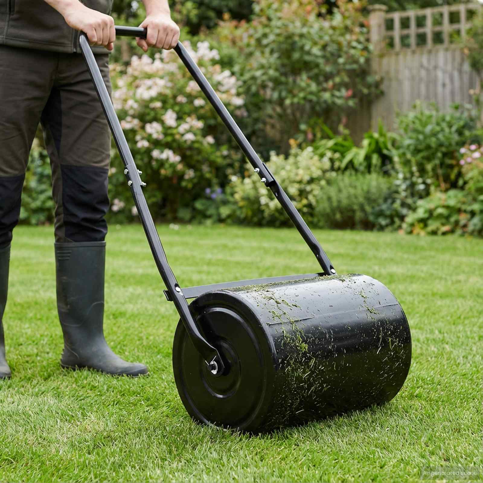 Rullo per Giardino Nero 110 x 52 cm Ferro