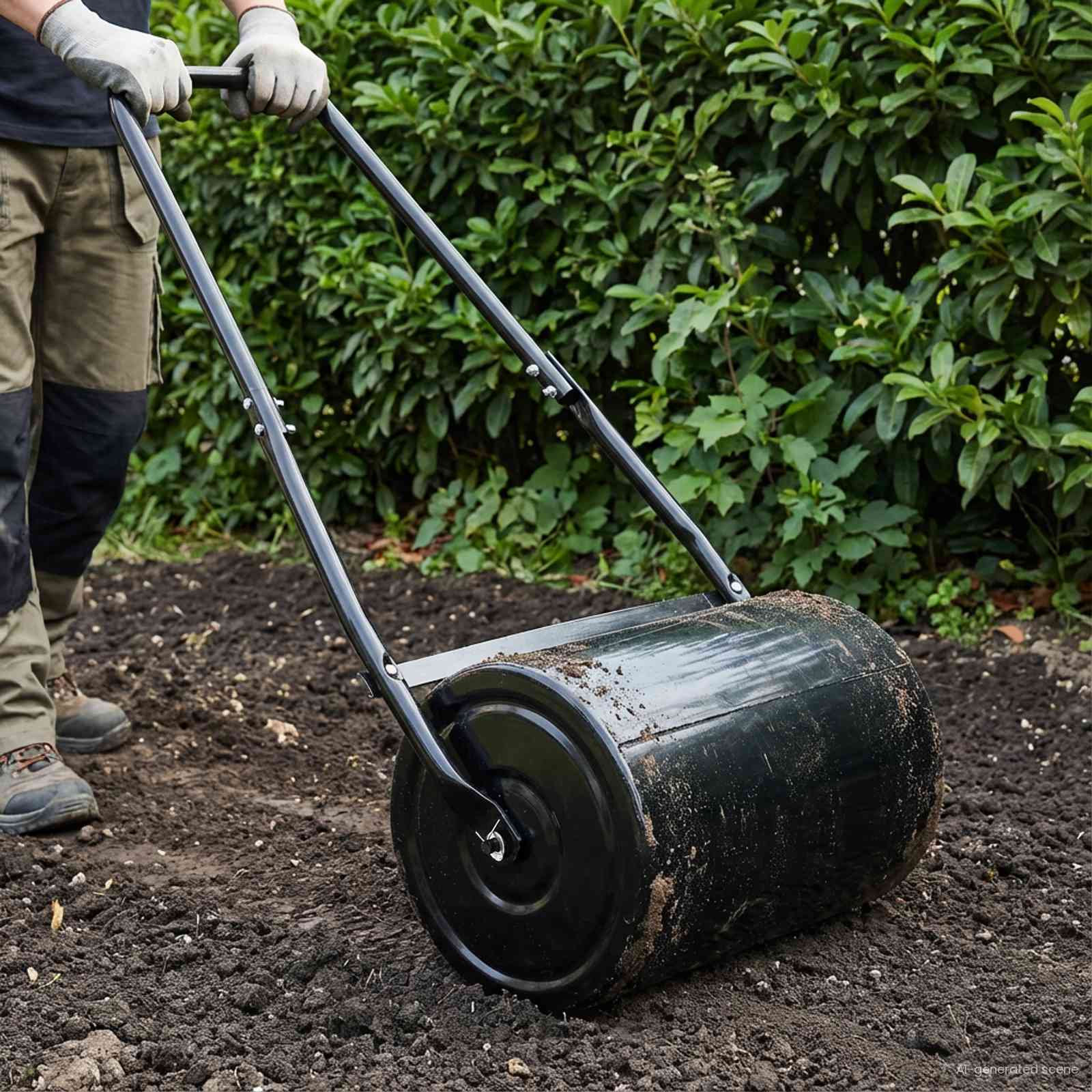 Rullo per Giardino Nero 110 x 52 cm Ferro