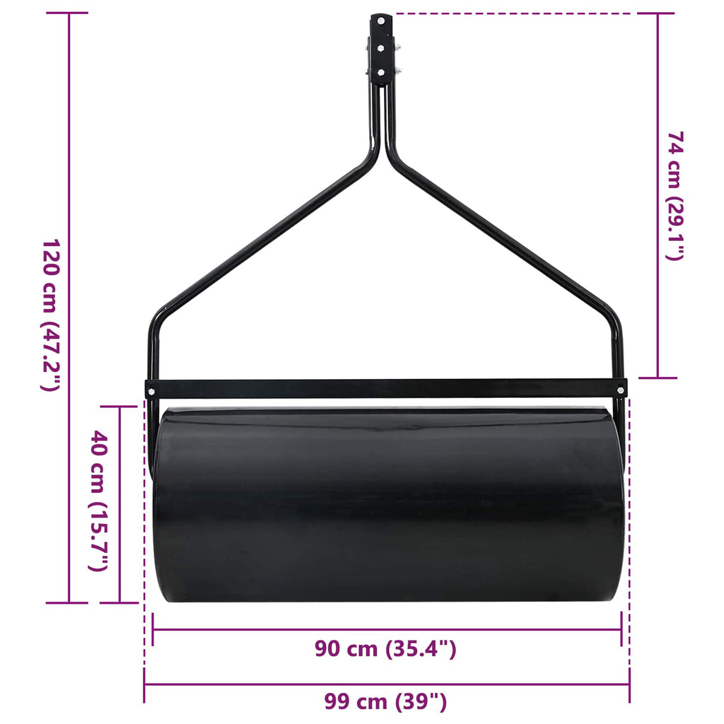 Rullo per Giardino Nero 120 x 99 cm Ferro