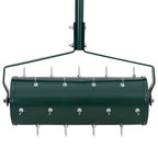 Rullo per Prato da Tirare con Pinze Aeratore Verde 128 x 38 cm
