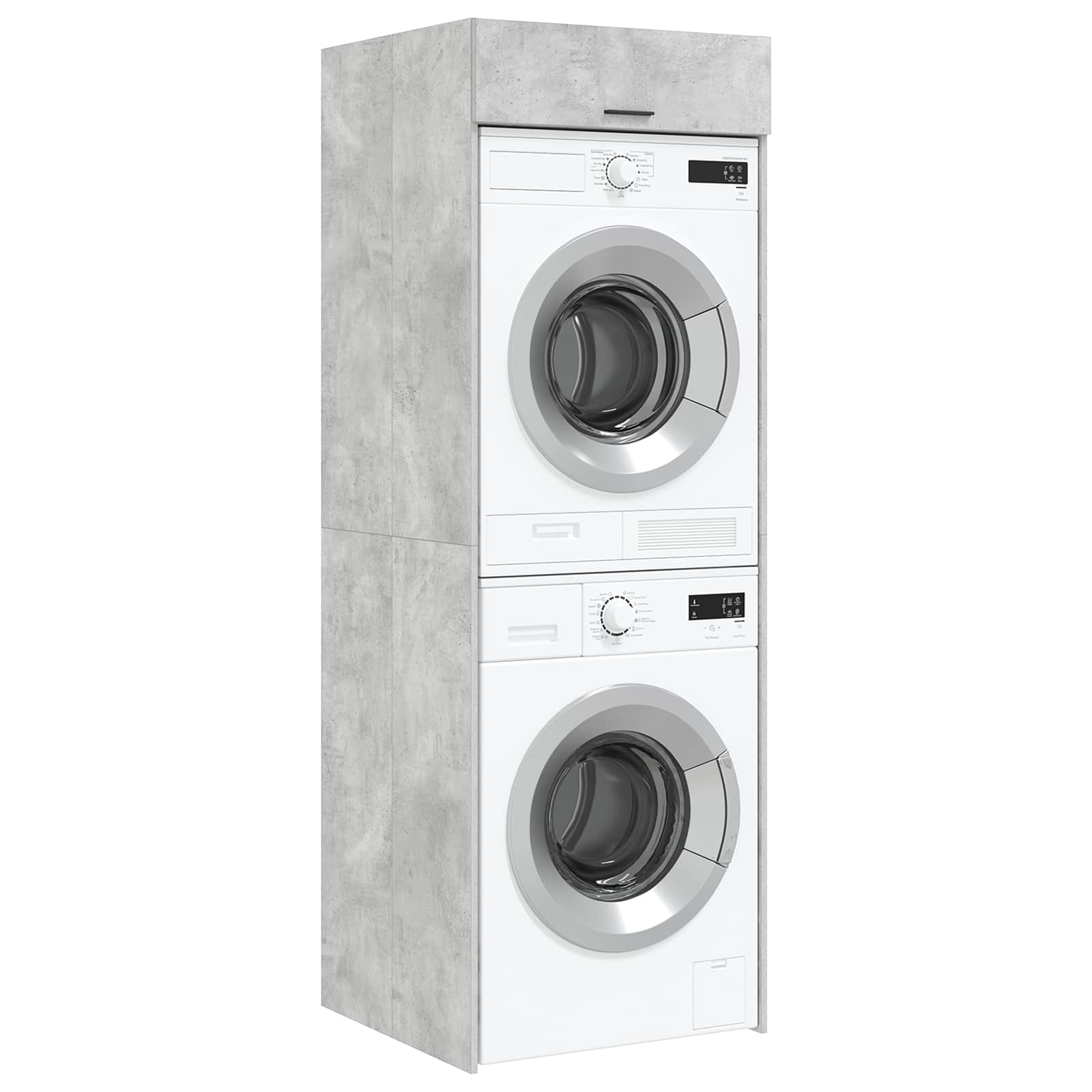 Mobiletto per lavatrice Calcestruzzo 67,5 x 68 x 200 cm