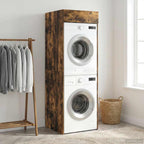 Mobiletto per lavatrice Rovere fumé 67,5 x 68 x 200 cm