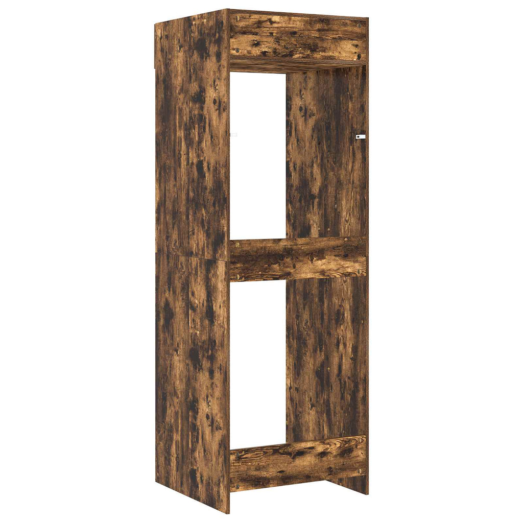 Mobiletto per lavatrice Rovere fumé 67,5 x 68 x 200 cm
