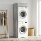 Mobiletto per lavatrice Grigio Sonoma 67,5 x 68 x 200 cm