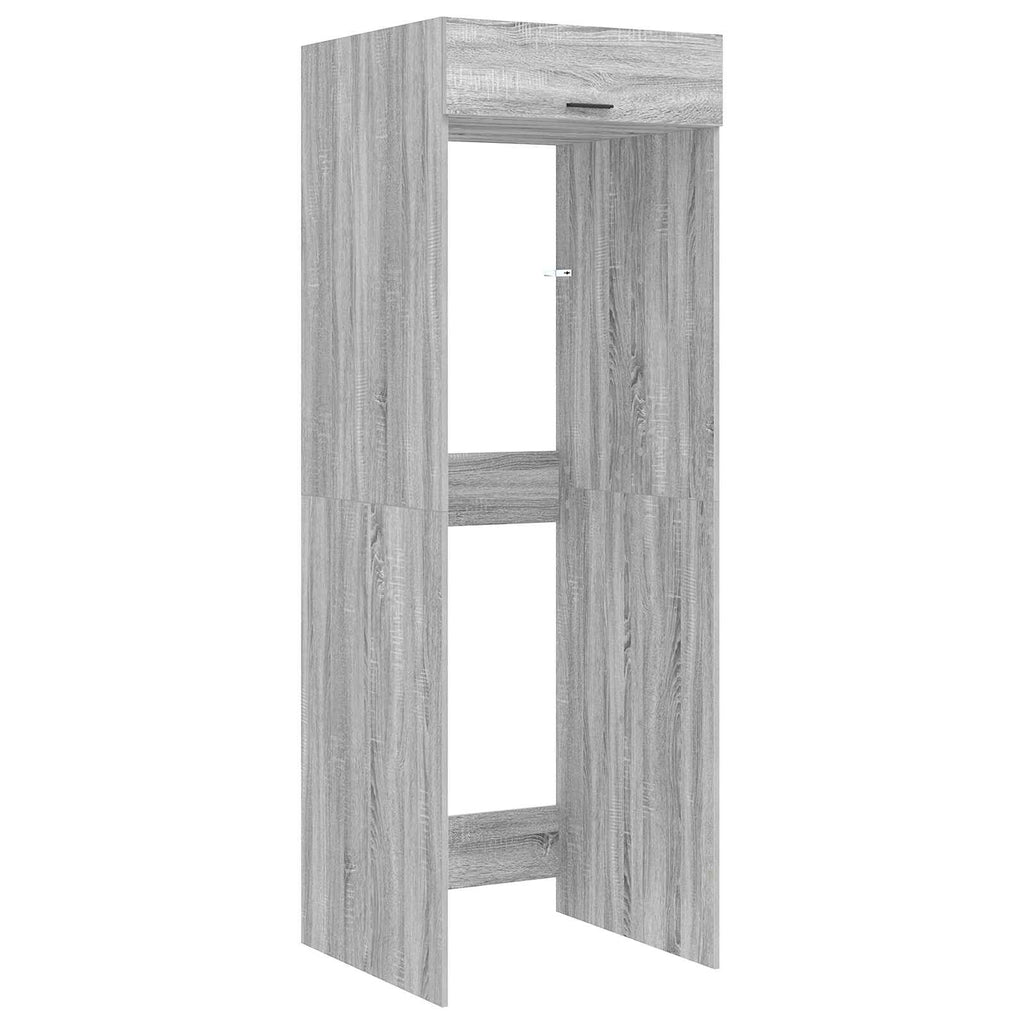 Mobiletto per lavatrice Grigio Sonoma 67,5 x 68 x 200 cm