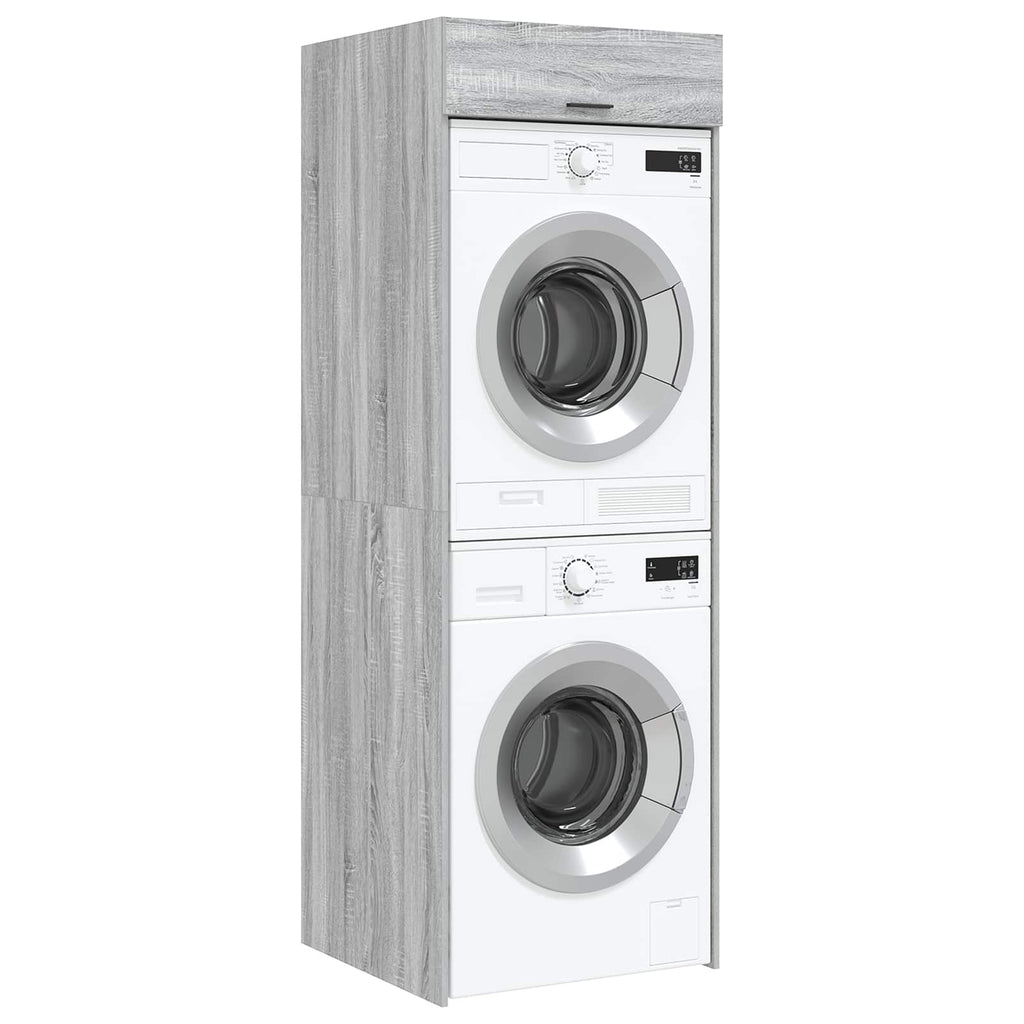 Mobiletto per lavatrice Grigio Sonoma 67,5 x 68 x 200 cm