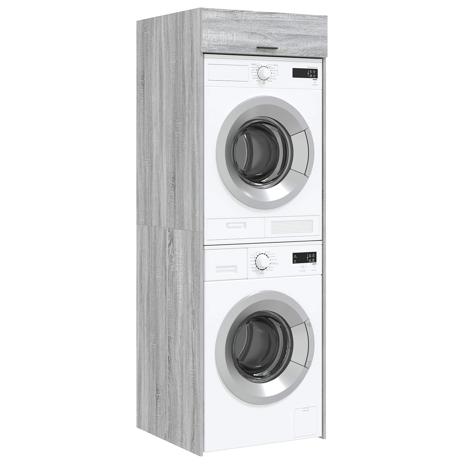 Mobiletto per lavatrice Grigio Sonoma 67,5 x 68 x 200 cm