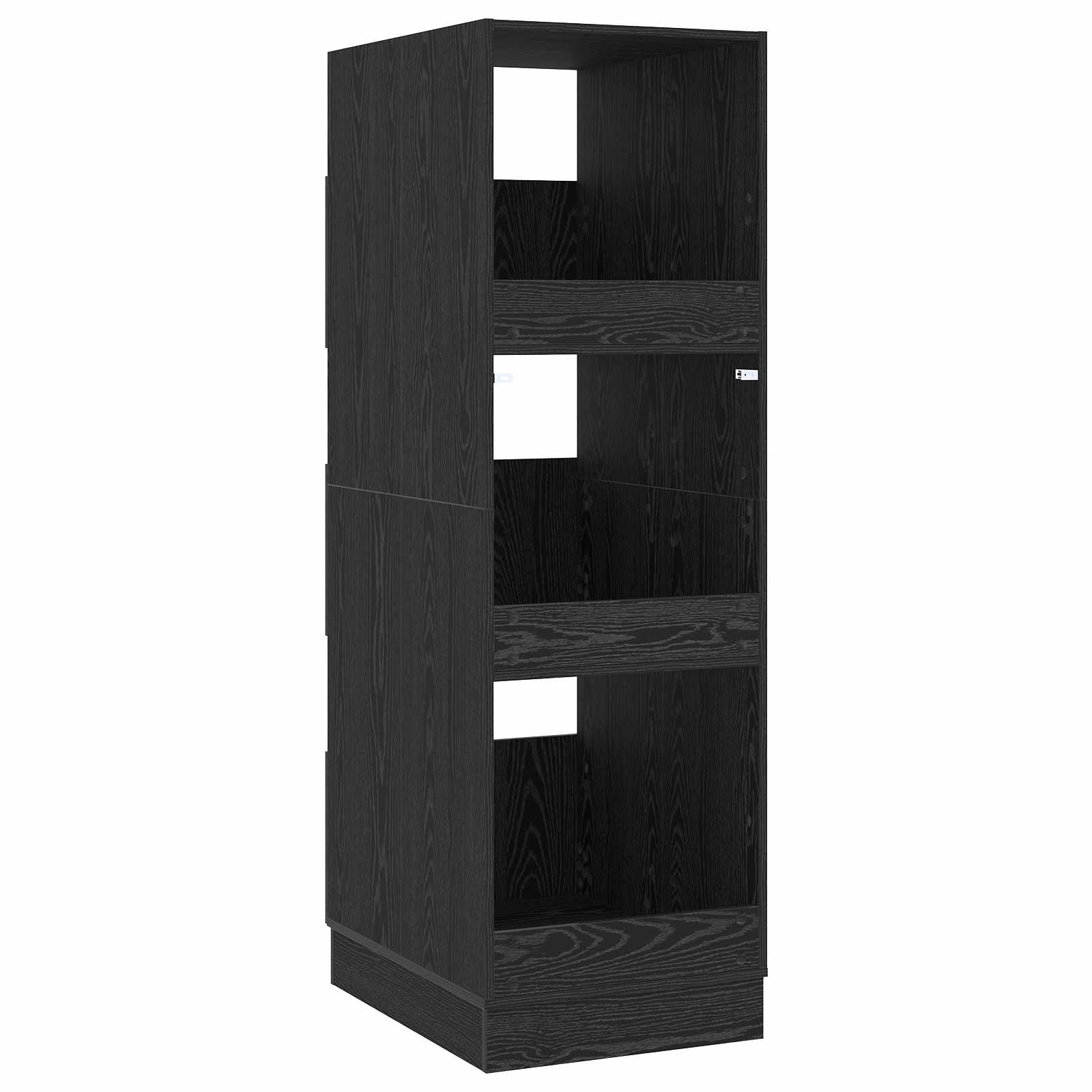 Mobile da lavanderia con porta Rovere Nero 50 x 68 x 162 cm