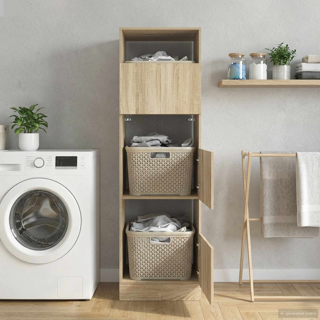 Mobile da lavanderia Sonoma 50 x 68 x 162 cm Legno multistrato