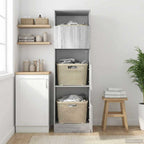 Mobile da lavanderia con porta Grigio Sonoma 50 x 68 x 162 cm