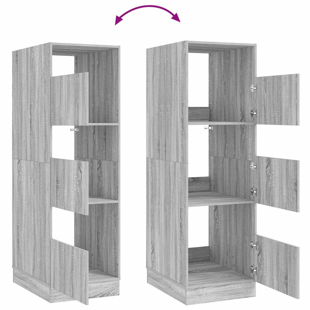 Mobile da lavanderia con porta Grigio Sonoma 50 x 68 x 162 cm