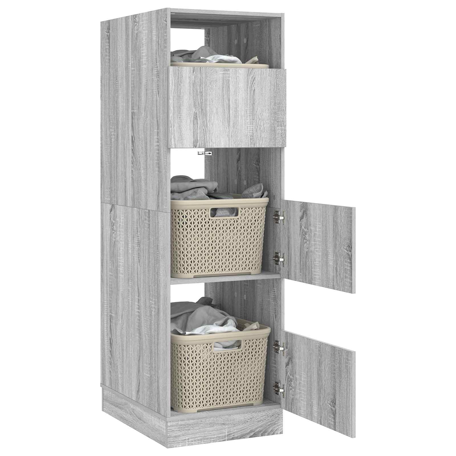 Mobile da lavanderia con porta Grigio Sonoma 50 x 68 x 162 cm