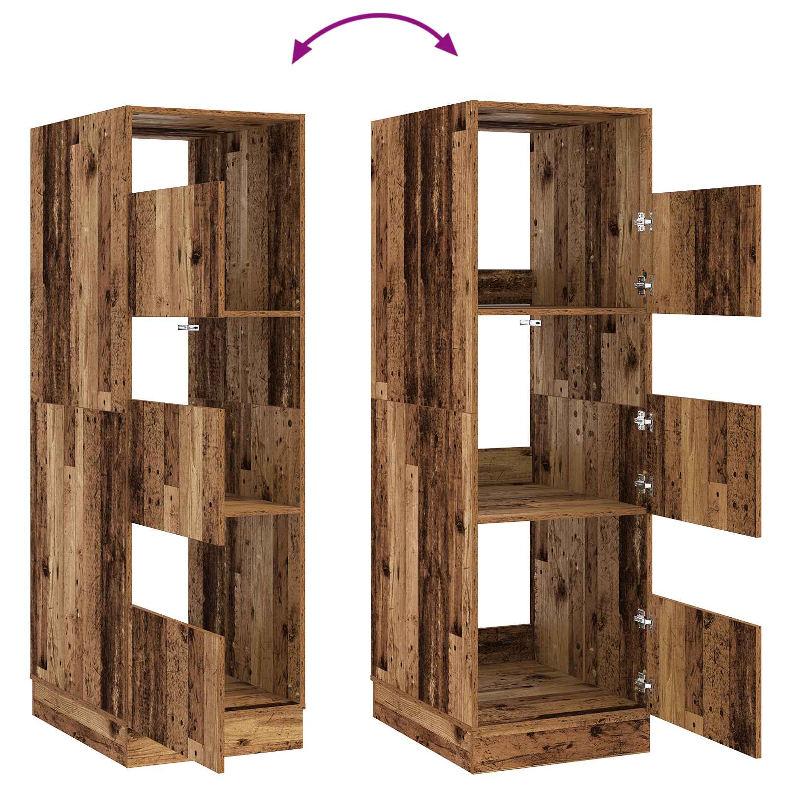 Mobile da lavanderia con porta Legno vecchio Legno multistrato