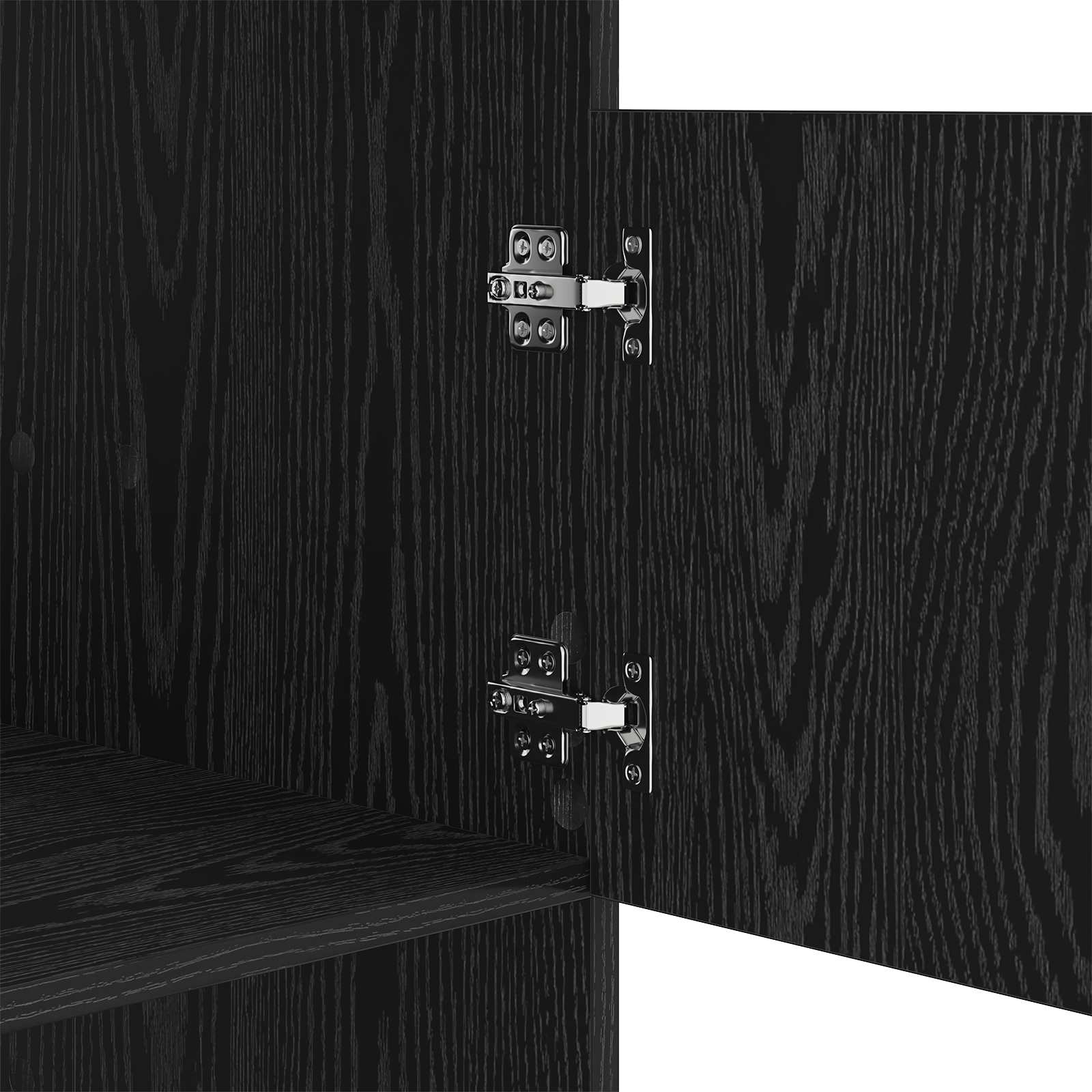 Mobile da lavanderia con porta Rovere Nero 50 x 68 x 102 cm