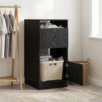Mobile da lavanderia con porta Rovere Nero 50 x 68 x 102 cm