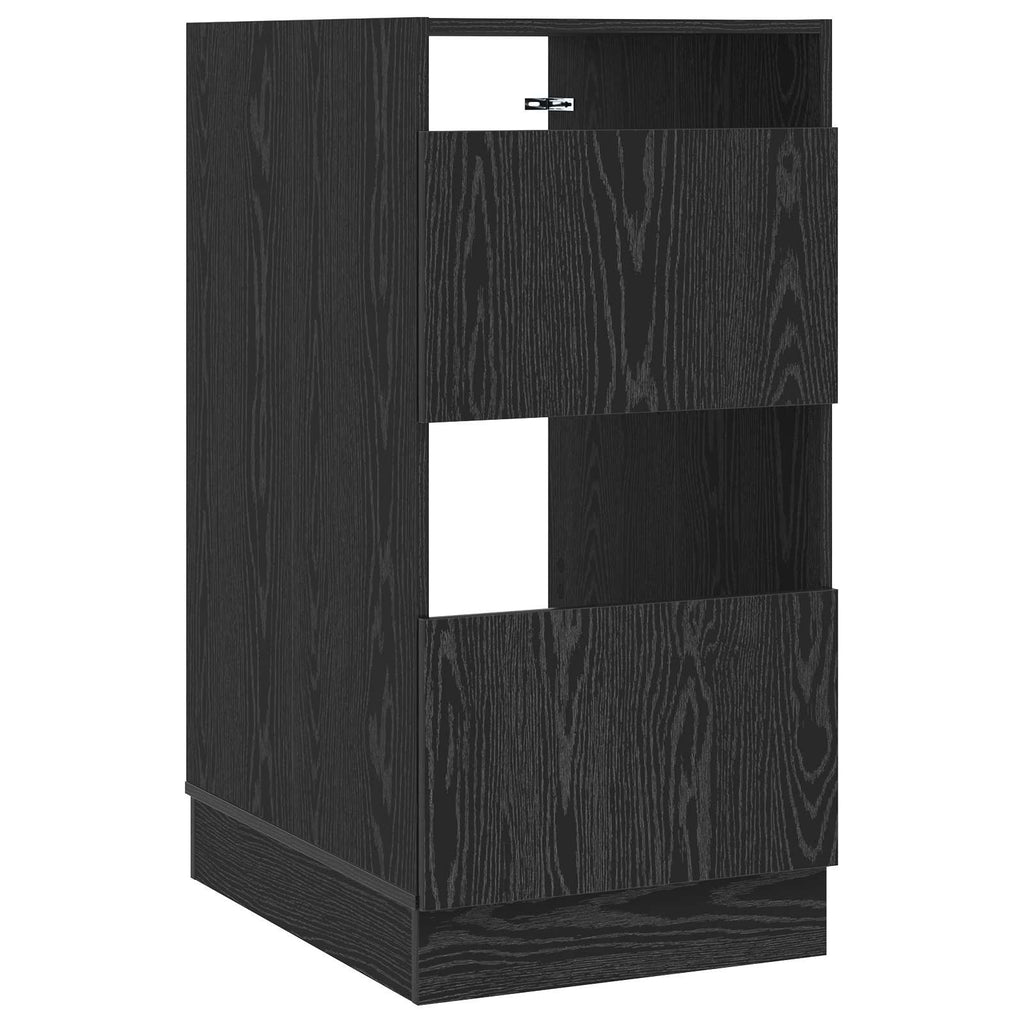 Mobile da lavanderia con porta Rovere Nero 50 x 68 x 102 cm