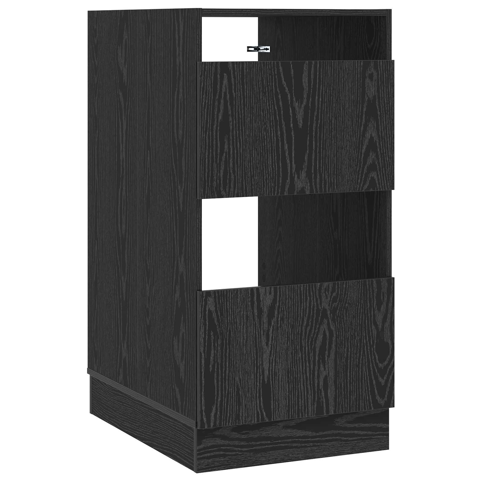 Mobile da lavanderia con porta Rovere Nero 50 x 68 x 102 cm
