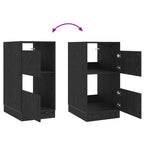 Mobile da lavanderia con porta Rovere Nero 50 x 68 x 102 cm