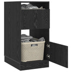 Mobile da lavanderia con porta Rovere Nero 50 x 68 x 102 cm