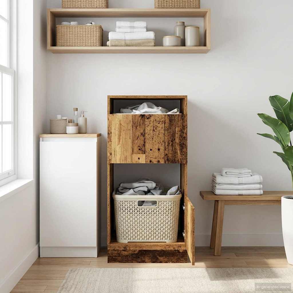 Mobile da lavanderia con porta Legno vecchio 50 x 68 x 102 cm