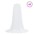 Zanzariera per letto 156 maglia 3 pcs Bianco Poliestere