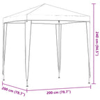 Tenda Party 200 x 200 x 240 cm Rosso PE e Acciaio