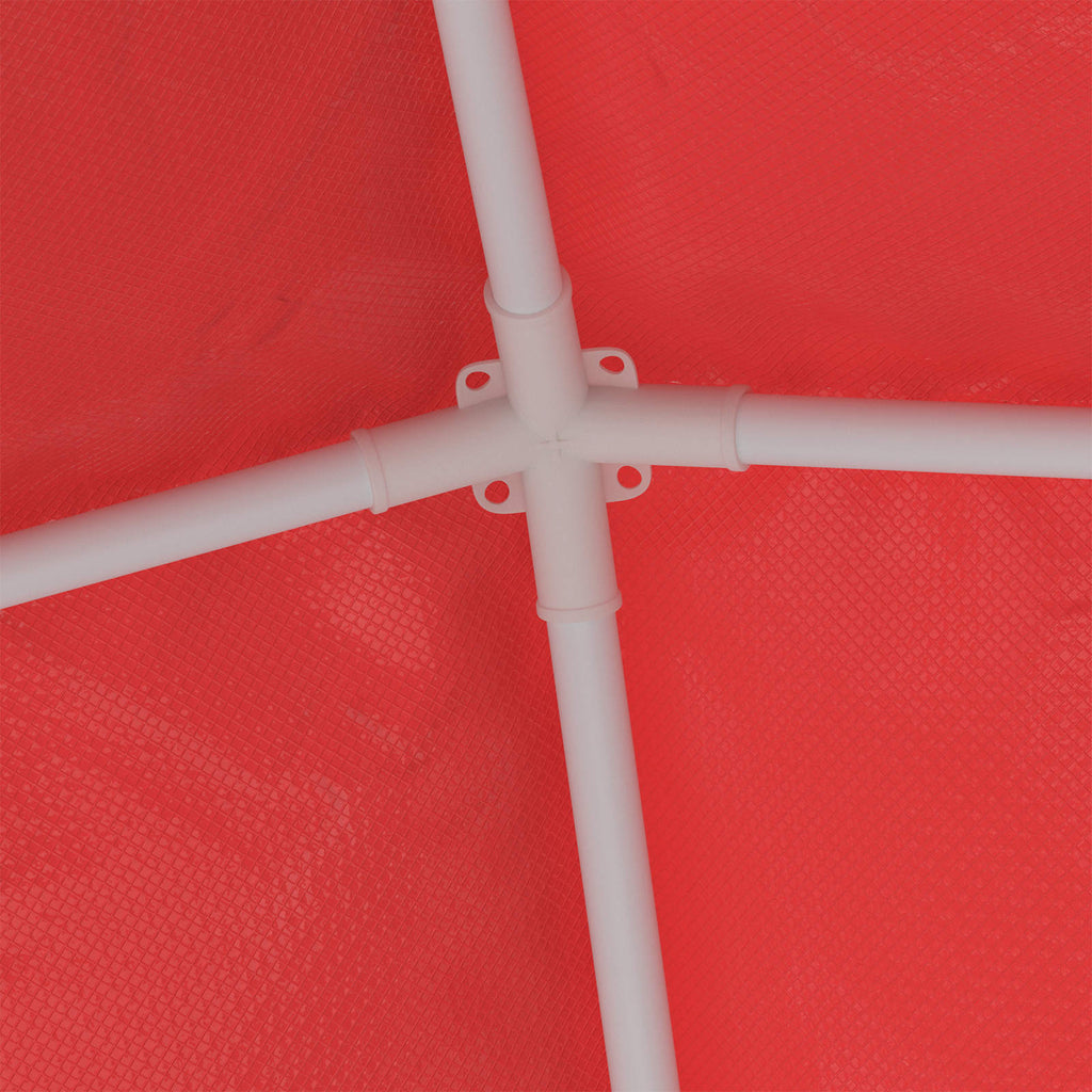 Tenda Party 250 x 250 x 240 cm Rosso PE e Acciaio